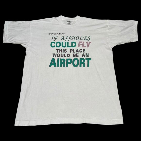 Fruit of the Loom Other - Vintage Fruit of the‎ Loom Airport Comedy Shirt Adult XL